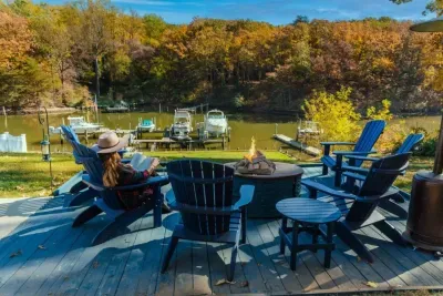 Grab a book or a glass of wine and enjoy the waterfront views from our raised deck overlooking the beautiful BodkinCreek!