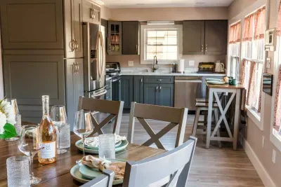 Additional dining room and kitchen photo.