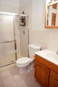 Full bathroom #3 located in the detached game room for convenience.