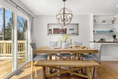 Spacious 8-person dining room perfect for entertaining.