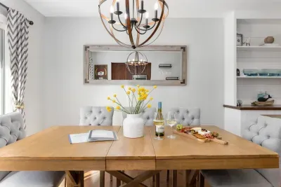 Dining room table with seating for 8 people