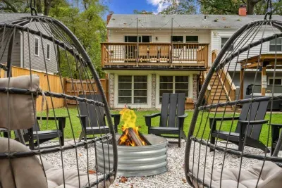 Cozy and relaxing backyard for all season fun!