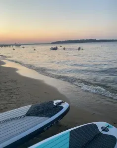 Included two paddleboards at the neighborhood beach two blocks away from house