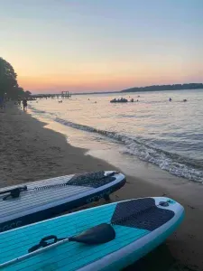2 paddleboards included with your visit sitting at the neighborhood beach just a few blocks away!