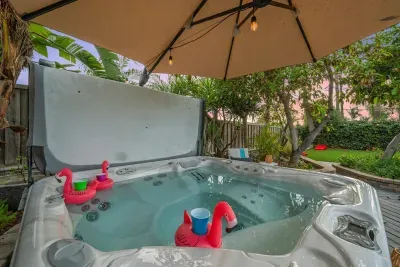 Relax in the hot tub after a long day of exploring San Diego