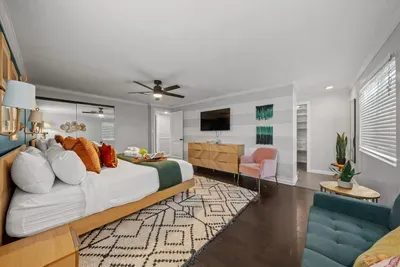 Primary suite includes cozy sitting area