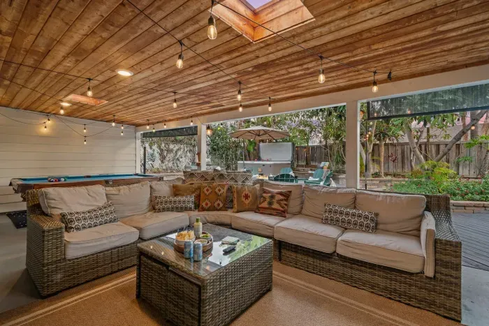 Patio Sofa with plenty of seating for your gathering