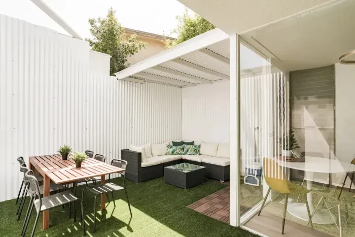You will love the natural light that radiates through the living space from the private patio.