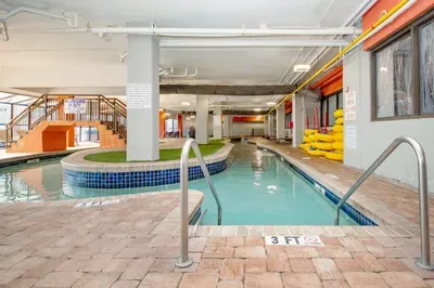 Indoor lazy river with resort-style floats and year-round fun