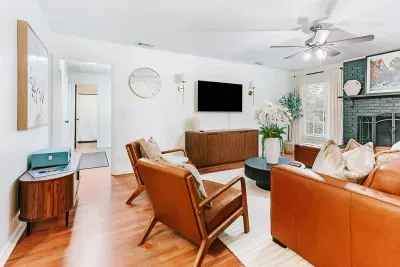 Warm, welcoming living space with modern touches and comfortable seating for everyday relaxation.