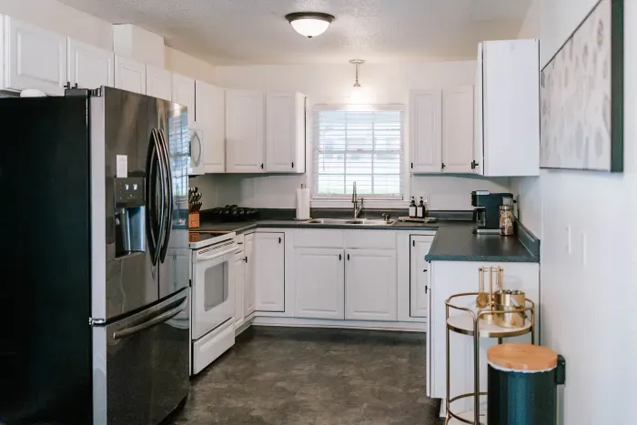 Bright, functional kitchen designed for easy meals and relaxed mornings.