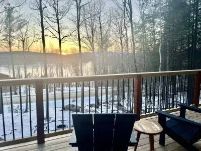 Indulge in the breathtaking view of the sun dipping below the horizon, casting a vibrant tapestry of colors across the lake, all from the comfort of your private balcony. Let each sunset be a mesmerizing spectacle that enhances your serene escape.