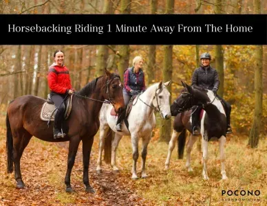 Experience the magic of horseback riding just 1 minute away at Pocono Camp and Glamp! Located down the road from The Pocono Barndominium, it’s the perfect way to explore scenic trails and connect with nature during your Poconos getaway.