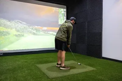 A unique amenity to find in the Poconos, not many homes offer a state-of-the art golf simulator like The Pocono Barndominium.