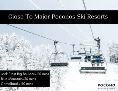 Hit the slopes with ease—The Pocono Barndominium is perfectly located between the Poconos’ top ski resorts: Big Boulder, Camelback, and Blue Mountain, making it the ultimate home base for your winter adventures.