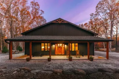 This newly built all-black, barndominium-style modern farmhouse sits on a private acre of land. Its bold design and scenic setting makes the perfect retreat, just minutes from historic Jim Thorpe and Pocono attractions!