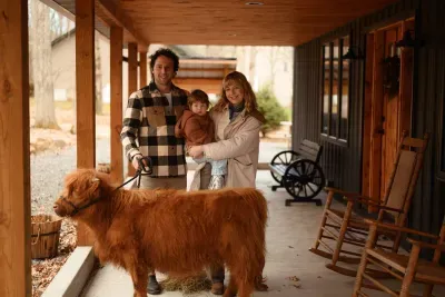 Professional family photo shoots & highland cow cuddling sessions available upon request.