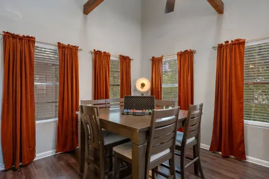 Dining table, perfect for playing card games, board games, eating or socializing!