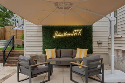 Lounge under the large shaded umbrella!