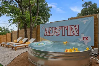 Cool off in the stock tank pool!