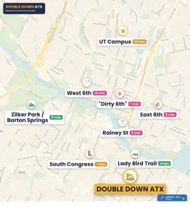 Estimated distances to all the hot spots!  Perfect location, close to it all!