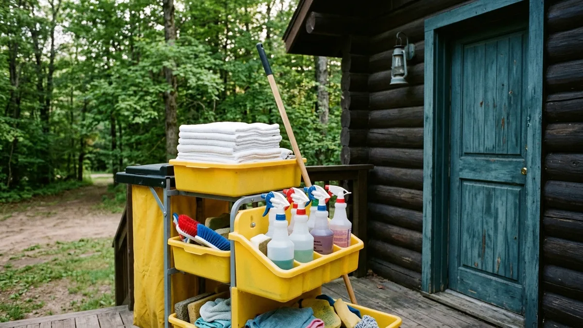 Airbnb management Rome WI cleaning and turnover coordination for cabins