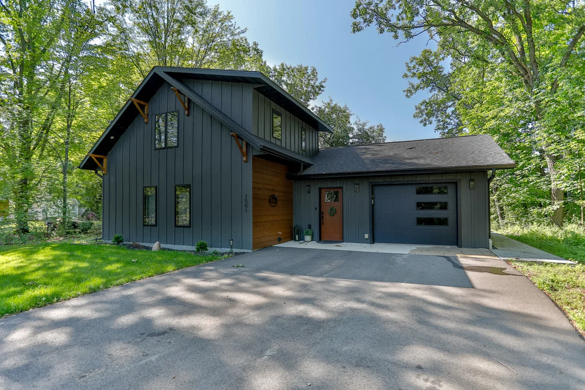 Wausau Chalet exterior near best restaurants in Wausau, minutes from downtown dining