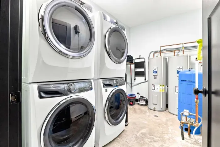 Enjoy the convenience of an in-home laundry with multiple washers and dryers for easy extended stays.