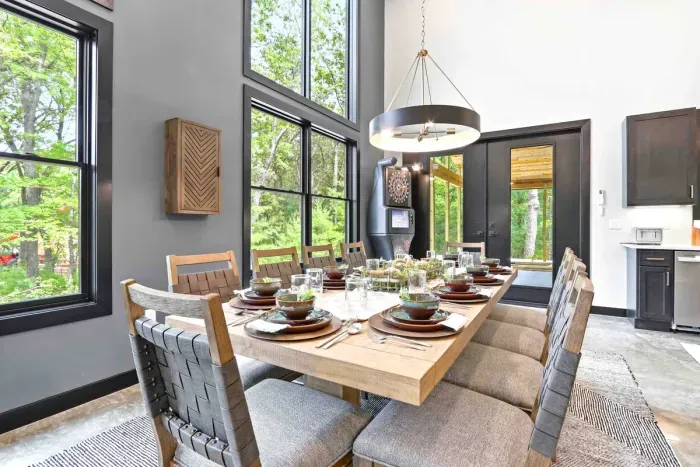Enjoy dinner, games, and easy conversation in one beautifully designed space made for lively nights and relaxed group stays.