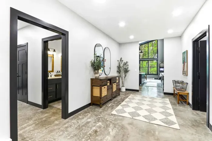 Step into a polished entryway with thoughtful design touches and an easy flow that welcomes you straight into the heart of the home.