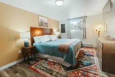 Your private sanctuary awaits – enjoy a restful night's sleep in our cozy bedroom.

King size bed
Television
