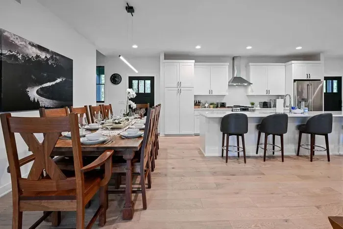 Warm dining table set for shared meals and relaxed evenings