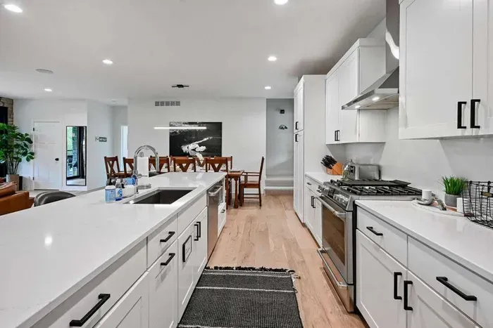Long, open counters make cooking together feel easy and social