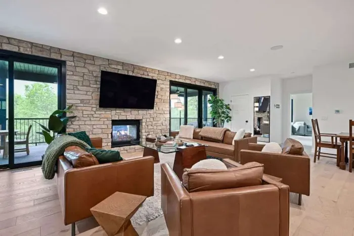 Comfortable seating arrangement made for conversation and downtime