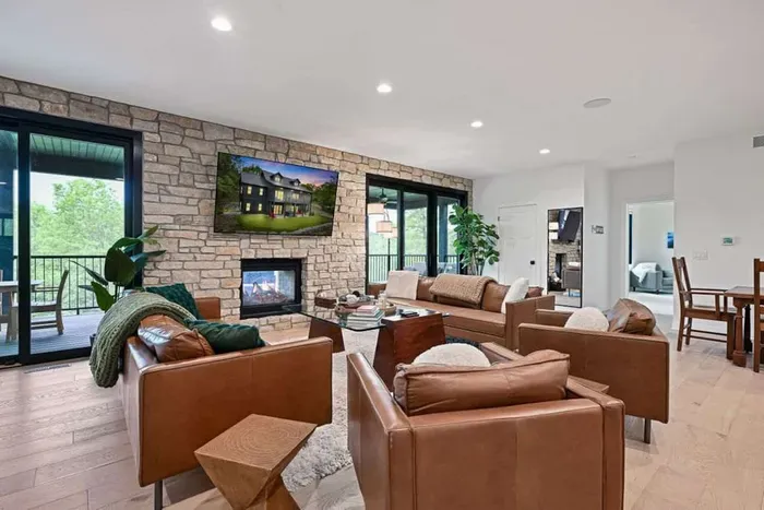Cozy living room designed for unwinding after a full day