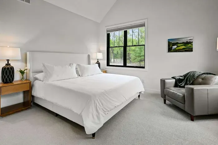 Soft linens and plush pillows for comfort