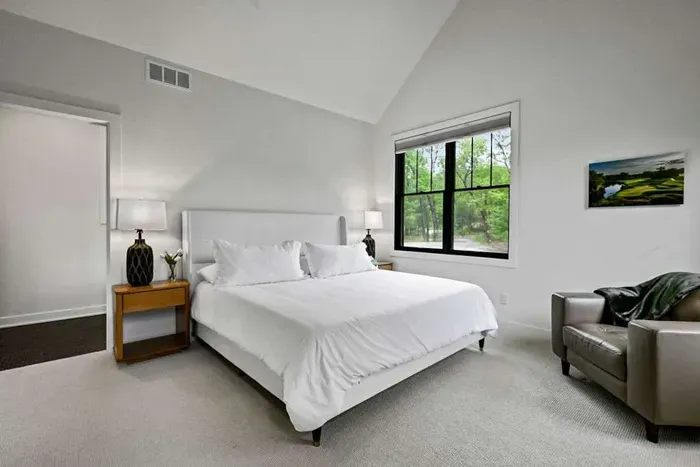 Soft linens and plush pillows for comfort