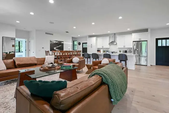 Stylish living space w/ generous seating and an open flow