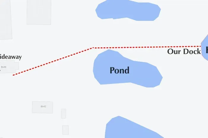 Hill Hideaway Map to Lake