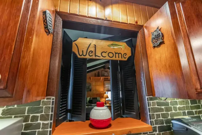 A charming welcome sign that greets guests with warmth, setting a friendly and inviting tone from the moment they arrive.