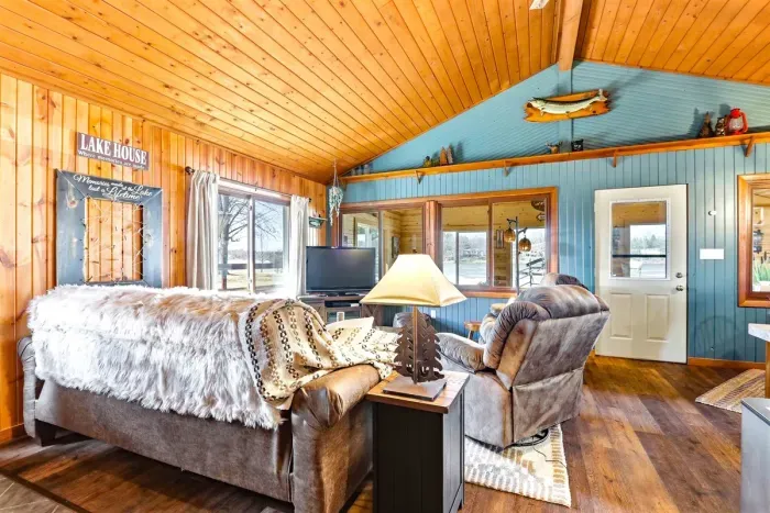 Spacious Modern Living Room with Sunlit Windows