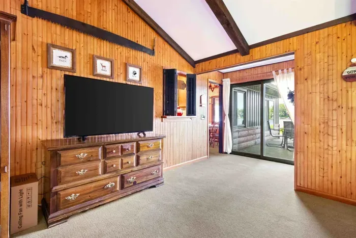 Natural textures and earthy tones blend seamlessly, making it the perfect space to relax or gather with friends and family.