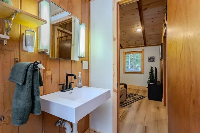 Indulge in comfort—our luxurious bathroom is crafted for ultimate relaxation.