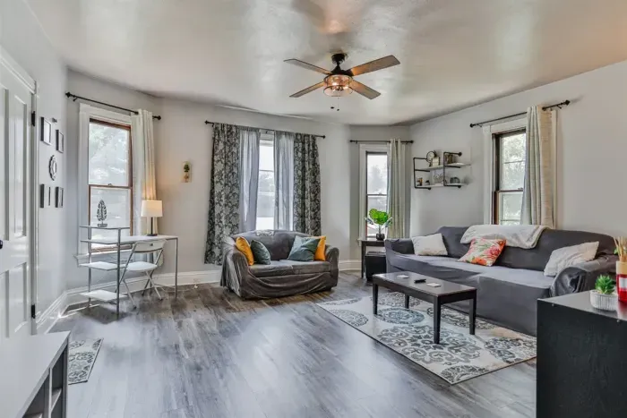 Entertainment room with plush seating