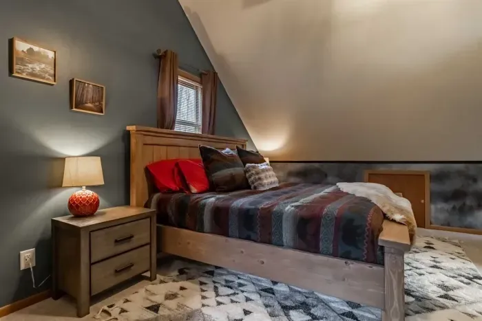 Tranquil and welcoming—enjoy ultimate comfort in our carefully curated bedroom.