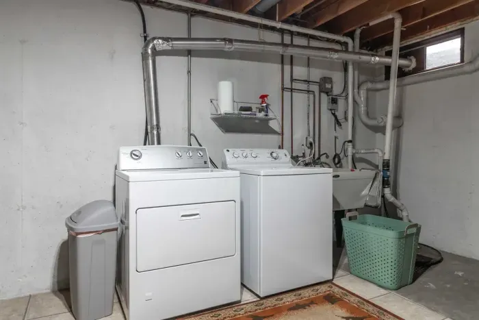 Effortless laundry care with modern machines and ample space, making chores a breeze