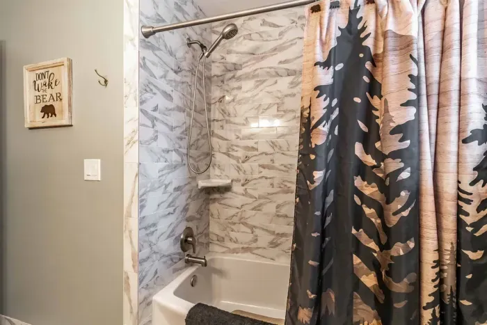 Indulge in comfort—our luxurious bathroom is crafted for ultimate relaxation.