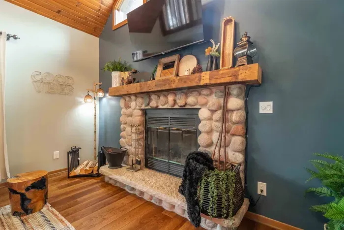 Elegant and cozy—relax in this stylish living space after a day of adventure.