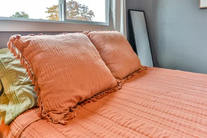 Luxurious master bedroom with a king-size bed for ultimate comfort