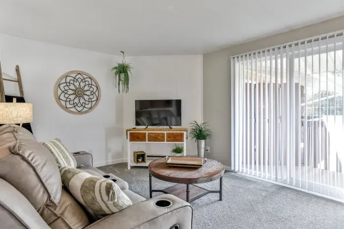 Entertainment room with plush seating